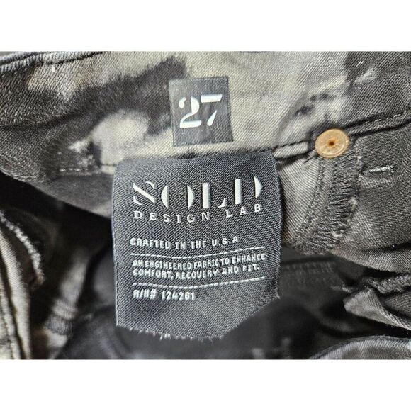 Sold Design Lab Womens Size 27 Abstract Pattern Grey Black Denim Jeans - Picture 5 of 12